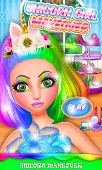 Rainbow Unicorn Princess makeover! Magic Outfits Screen Shot 0