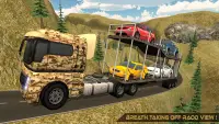 Offroad Army Car Transporter - World War Challenge Screen Shot 9