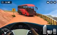 รถบัสภูเขาหนักเกมขับรถ 2019 Screen Shot 0