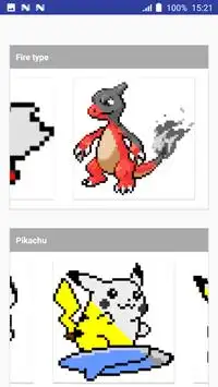 Color by Number Pokemon Pixel Art Screen Shot 5