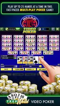 TropWorld Video Poker | Free Video Poker Screen Shot 2