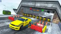 雪のタクシー駐車Sim 3D 2017 Screen Shot 7