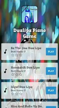Dua Lipa Piano Game Screen Shot 0