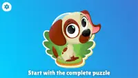 Juego de rompecabezas para niños con animales Screen Shot 1