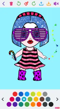 Doll Dress Up and Coloring Game for girls Screen Shot 1