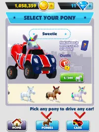 Pony Craft Unicorn Car Racing Screen Shot 1