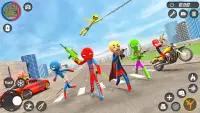 Stickman Rope Hero:Spider Game Screen Shot 5