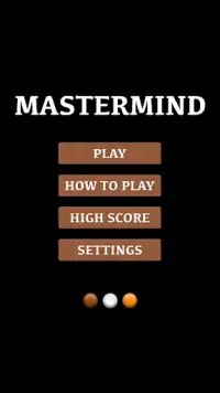 Classic MasterMind Screen Shot 1