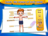 habilidades básicas aprendiendo partes del cuerpo Screen Shot 1