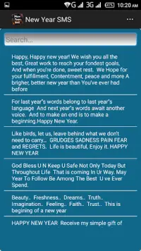 Happy New Year SMS Messages Screen Shot 1