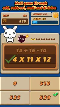 Brain Math Games - Brain Arithmetic Training Screen Shot 0