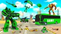 Army Bus Robot Car Games Screen Shot 3