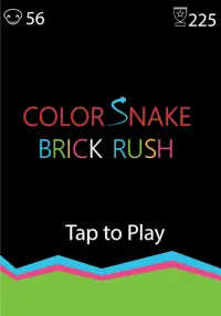 Color Snake Brick Crash: Snake Rush Game Screen Shot 0