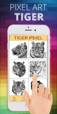 Tiger Pixel Coloring By Number Screen Shot 1