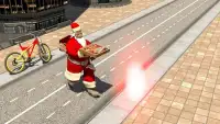 Bicycle Santa Christmas Pizza Delivery Screen Shot 9