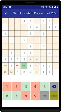 Sudoku - Math puzzle Screen Shot 2