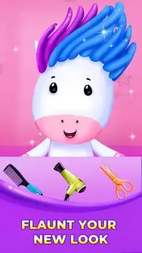 Unicorn Hair Styling Games – Girls Hair Salon 🦄 Screen Shot 7