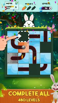 Unblock Rabbit: Bunny Slide Puzzle Screen Shot 1