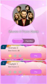 Maroon 5 Piano Game Screen Shot 0