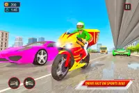 Giao bánh pizza bằng moto moto - trò chơi đồ ăn Screen Shot 13