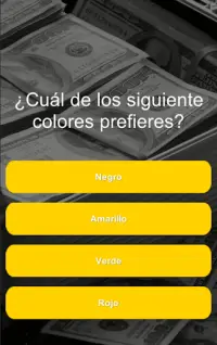 Quiz - ¿Qué tan rico serás en un año? Screen Shot 1