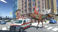 Deer Simulator Animal City  - Christmas Reindeer Screen Shot 1