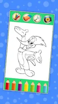 Coloring Book For Woody :Woody Coloring woodpecker Screen Shot 0