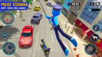 Flying Stickman Dog Crime Game Screen Shot 0