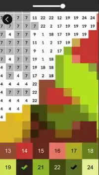 Coloring Food by Number Pixel Art Screen Shot 5