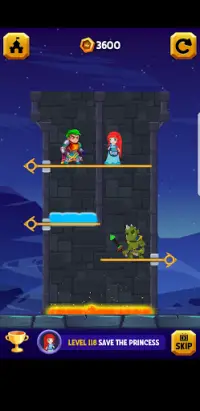 Hero rescue:Pull the pins&Save the princess Screen Shot 3