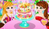 Geburtstagskuchenspiele für Mädchen kochen Screen Shot 0