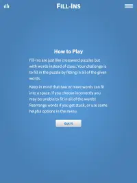 Fill-Ins · Word Fit Puzzles Screen Shot 9