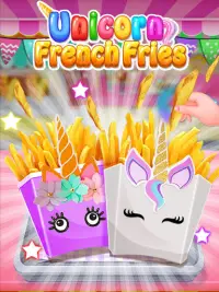 Unicorn French Fries - Trendy Unicorn Carnival Screen Shot 0