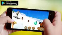 Mr Skater Bean and collect Teddy – Skiing Holiday Screen Shot 0