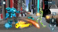 Grand Police Car Robot Transform Car Sim Game Screen Shot 0