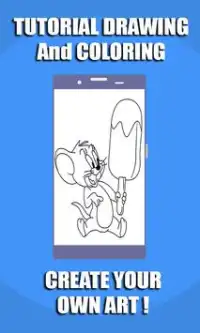 TutorialDrawing: Tom Jerry Free Drawing & Coloring Screen Shot 2