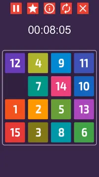 15 Puzzle - Classic Fifteen Number Game Screen Shot 6