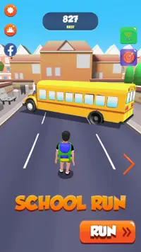School Run 3D - Endless running game Screen Shot 0
