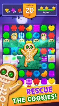 Spooky Cookie Party : Sweet Blast Puzzle Games Screen Shot 1