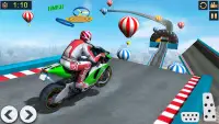 Mega Rampa moto acrobacia jogo Screen Shot 1
