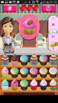 Cupcakes Shop Find Pairs Game Screen Shot 1