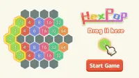 HexPop: Merge number to 2048, Free Puzzle Games Screen Shot 0
