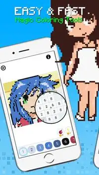Manga Pixel Art - Anime Coloring By Number Screen Shot 4