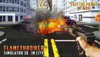 Flamethrower Simulator 3D en la ciudad Screen Shot 0