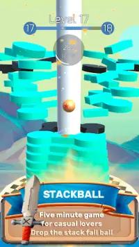 The Stack Tower : Ball Fall game 3d stick blocks ☄ Screen Shot 5