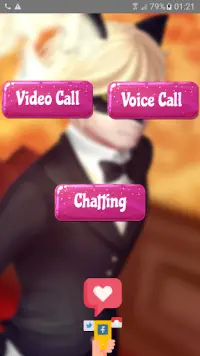Fake Live Chat & Call Video : Cat Ladybug Noir Screen Shot 1