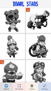 Brawl Stars Pixel Art Color Screen Shot 0