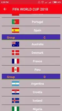 Fifa World Cup Russia 2018 Time Schedule Screen Shot 4