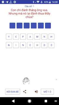 Đố vui ô chữ -  Tro choi o chu Do vui hai nao Screen Shot 1