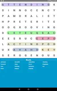 Word Search puzzle - find hidden words on board Screen Shot 8